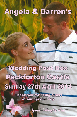 Personalised Wedding Postbox Hire Info Panel