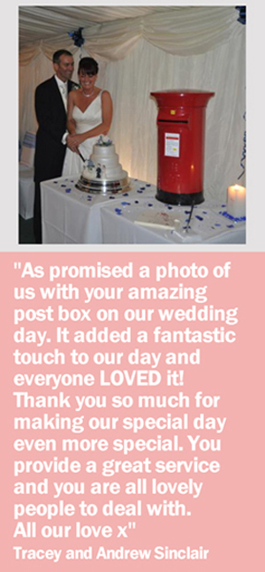 Wedding Postbox Hire Testimonials